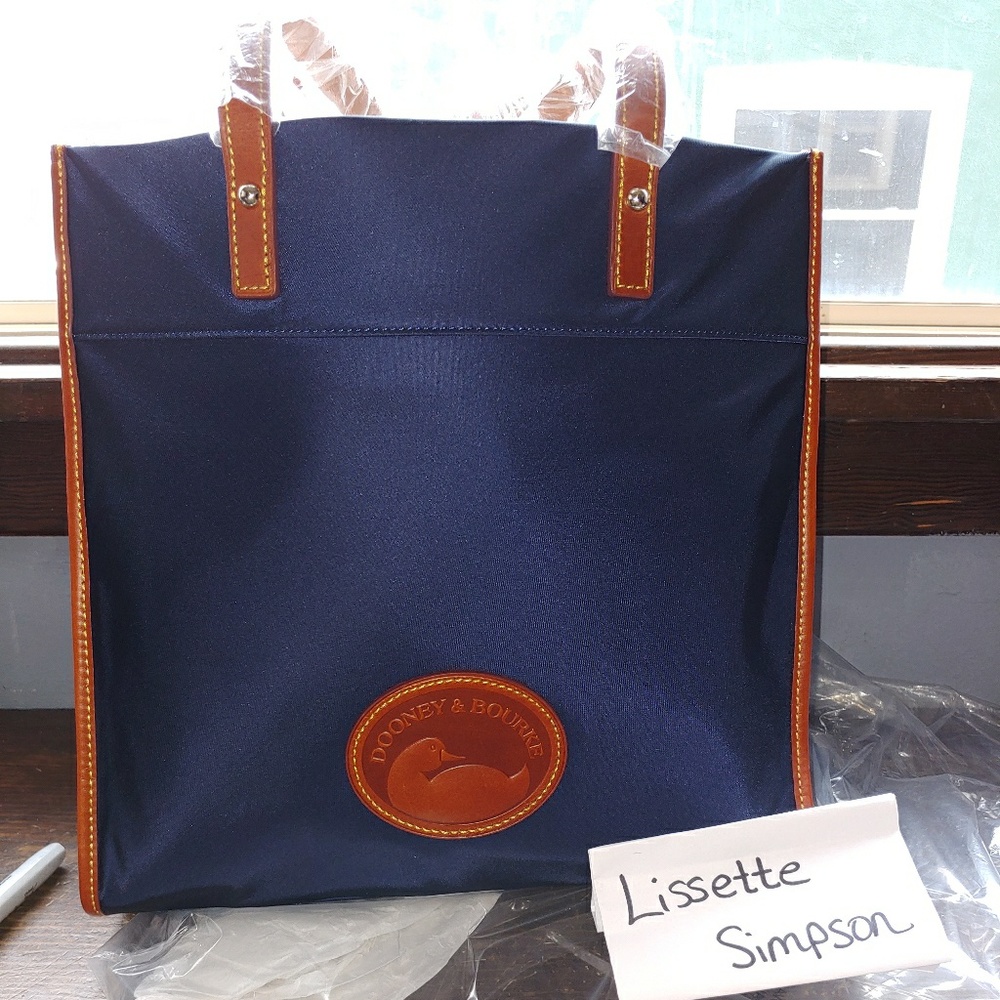 NWT Navy Nylon Market Tote